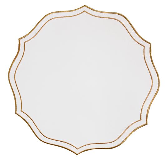 Jogo americano Classic Branco e Dourado