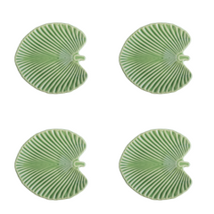 Conjunto 4 pratos de sobremesa Folha