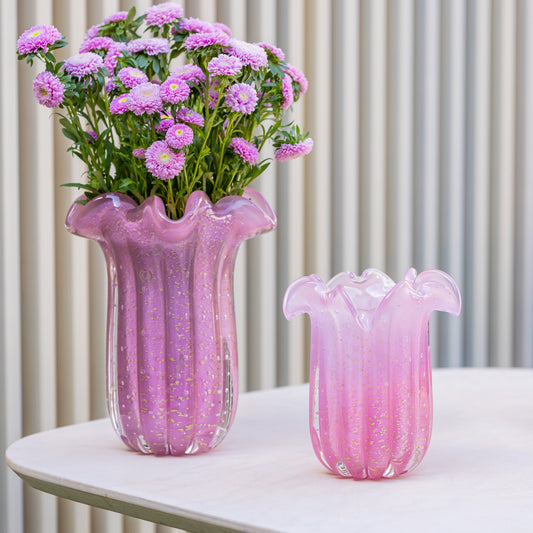 Vaso Flor Rigado G