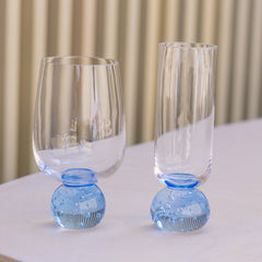 Taça Bubble champanhe azul