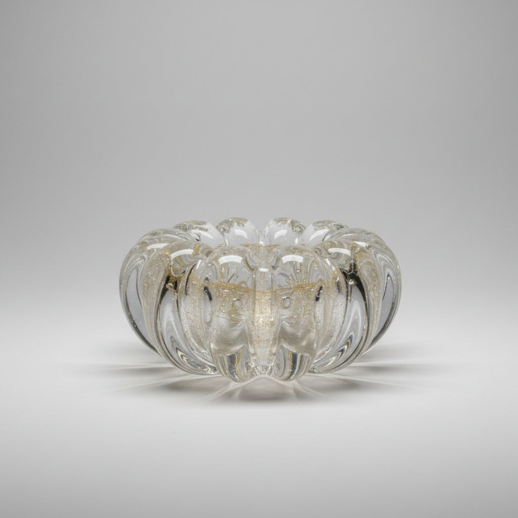 Cachepot Dinant cristal com ouro