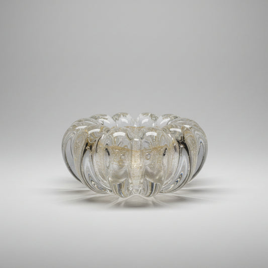 Cachepot Dinant cristal com ouro