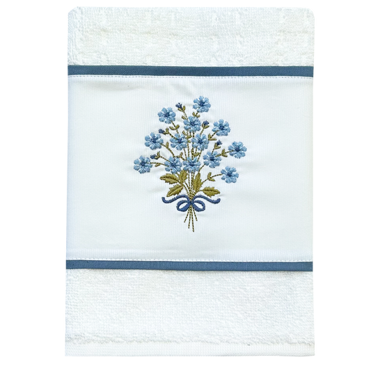 Toalha de mão Buquê Azul
