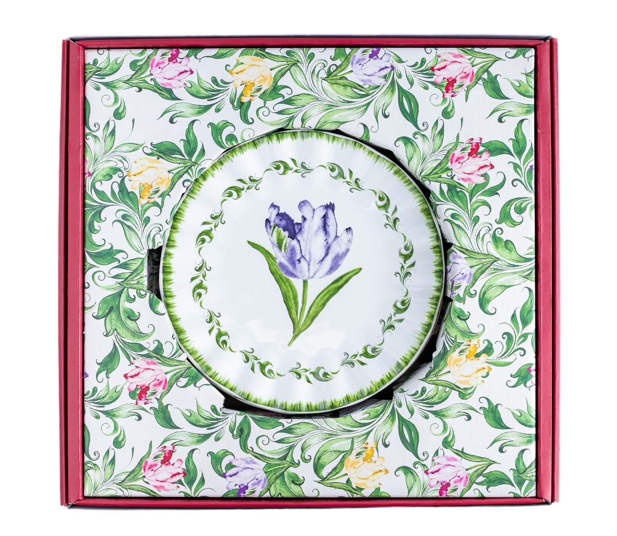 Conjunto de pratos sobremesa Tulipas