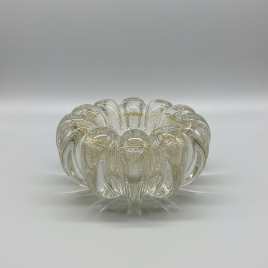 Cachepot Dinant cristal com ouro