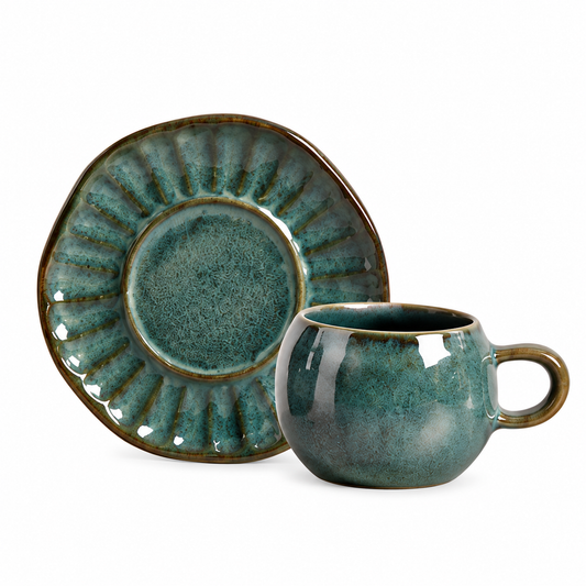 Conjunto de Xícaras para Café Quartzo Azul 12 Peças
