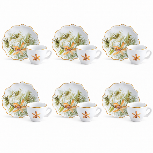 Conjunto de xícaras para café Água de Coco 12 peças