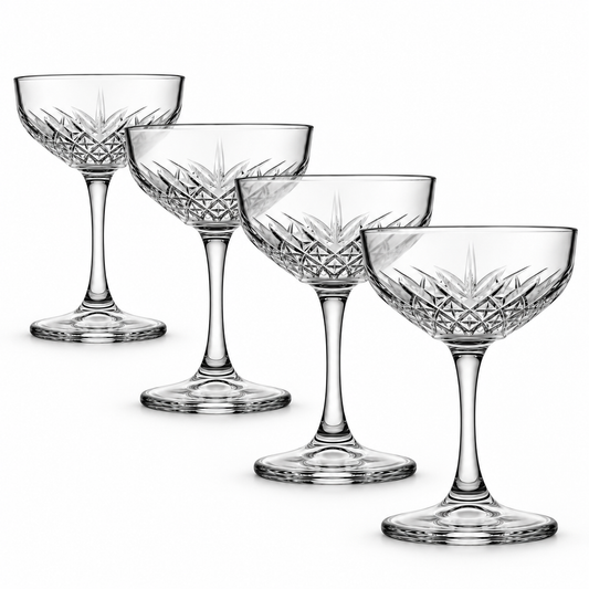Conjunto de Taças para Champagne Vintage 4 Peças