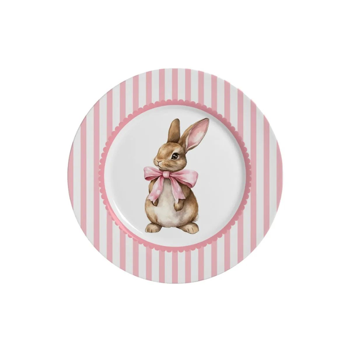 Conjunto pratos sobremesa Coelho rosa
