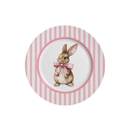 Conjunto pratos sobremesa Coelho rosa
