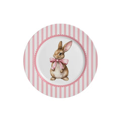 Conjunto pratos sobremesa Coelho rosa