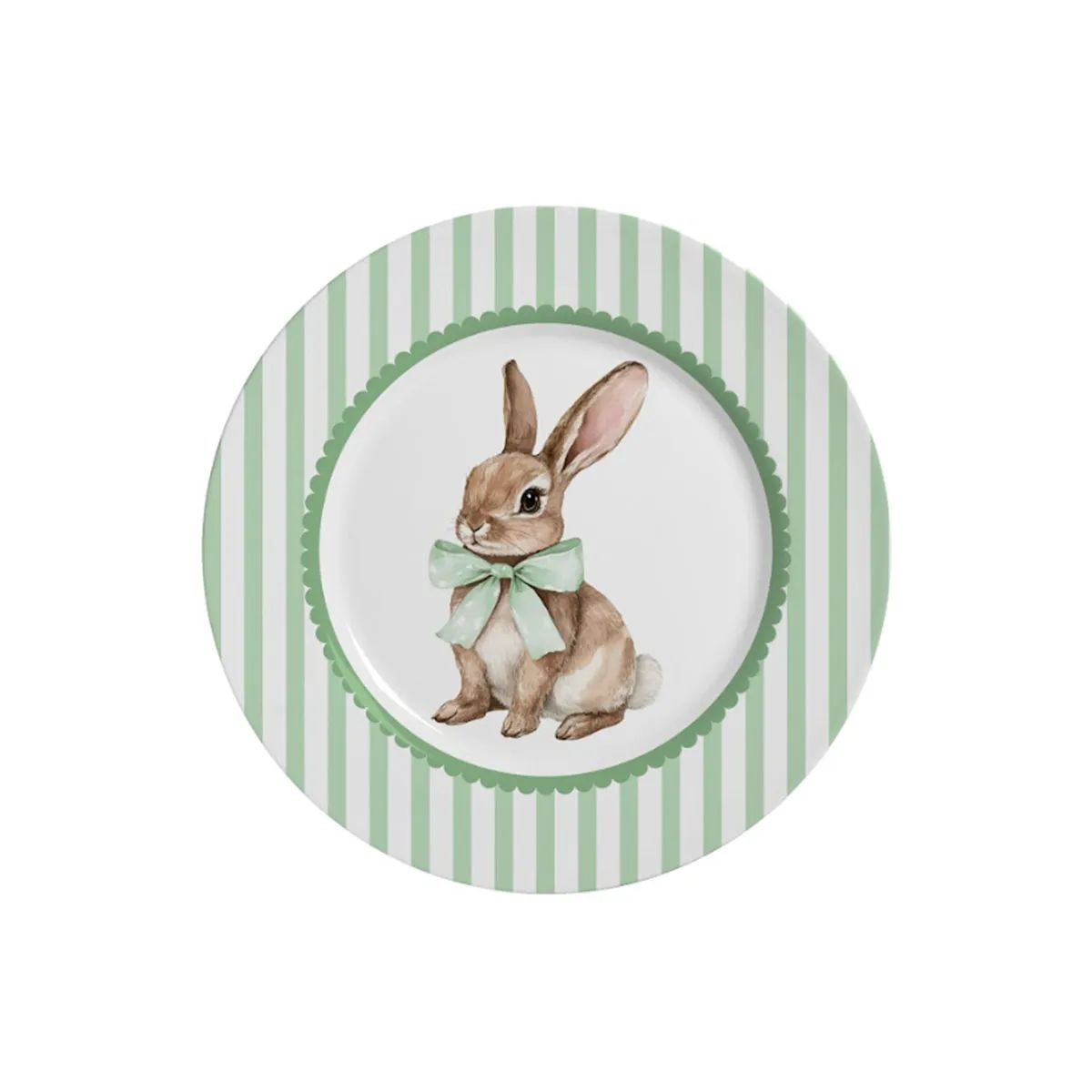 Conjunto pratos sobremesa Coelho verde